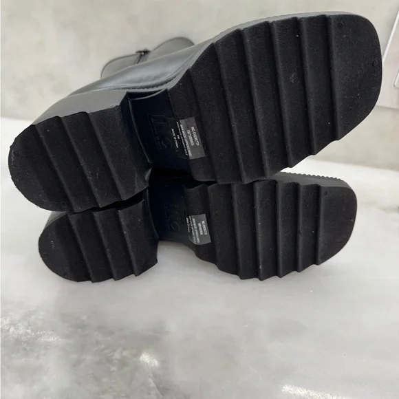 INC International Concepts Black Mid-Calf Zip Rain Boots - Picture 4 of 5